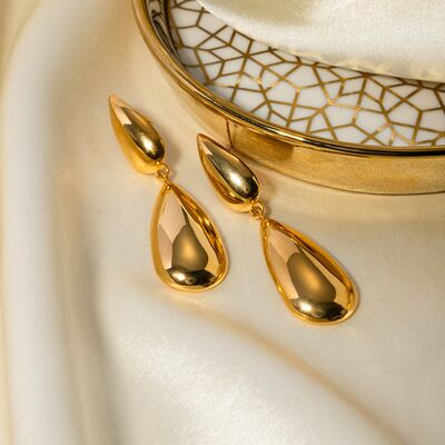 18K Gold-Pated Drop Earrings