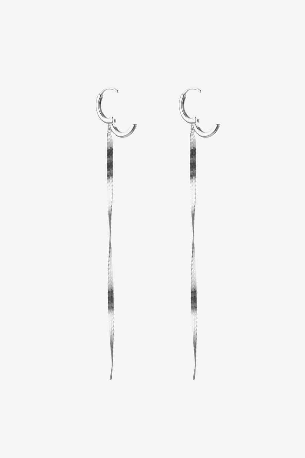 18K gold-plated Long Snake Chain Earrings