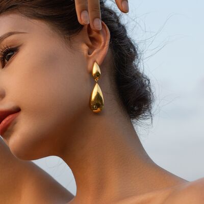 18K Gold-Pated Drop Earrings