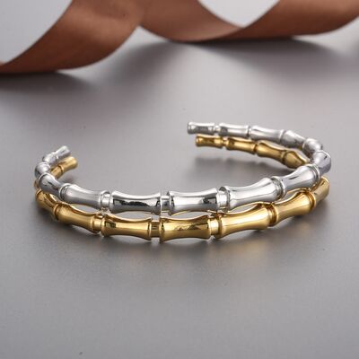 18K Gold-pPated Bamboo Shape Bracelet