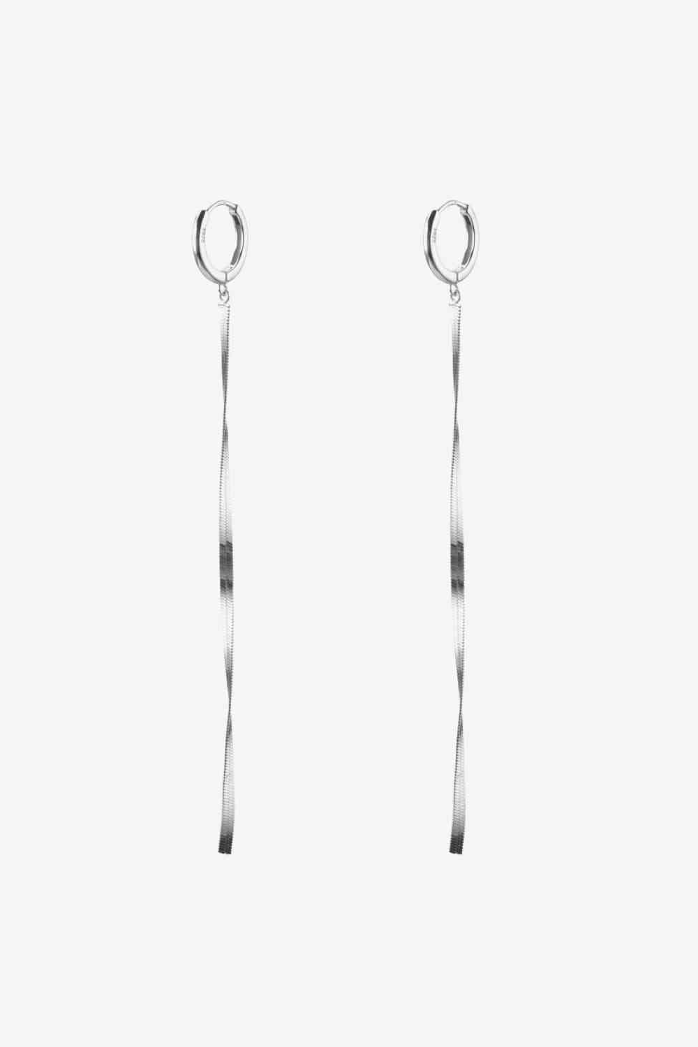 18K gold-plated Long Snake Chain Earrings