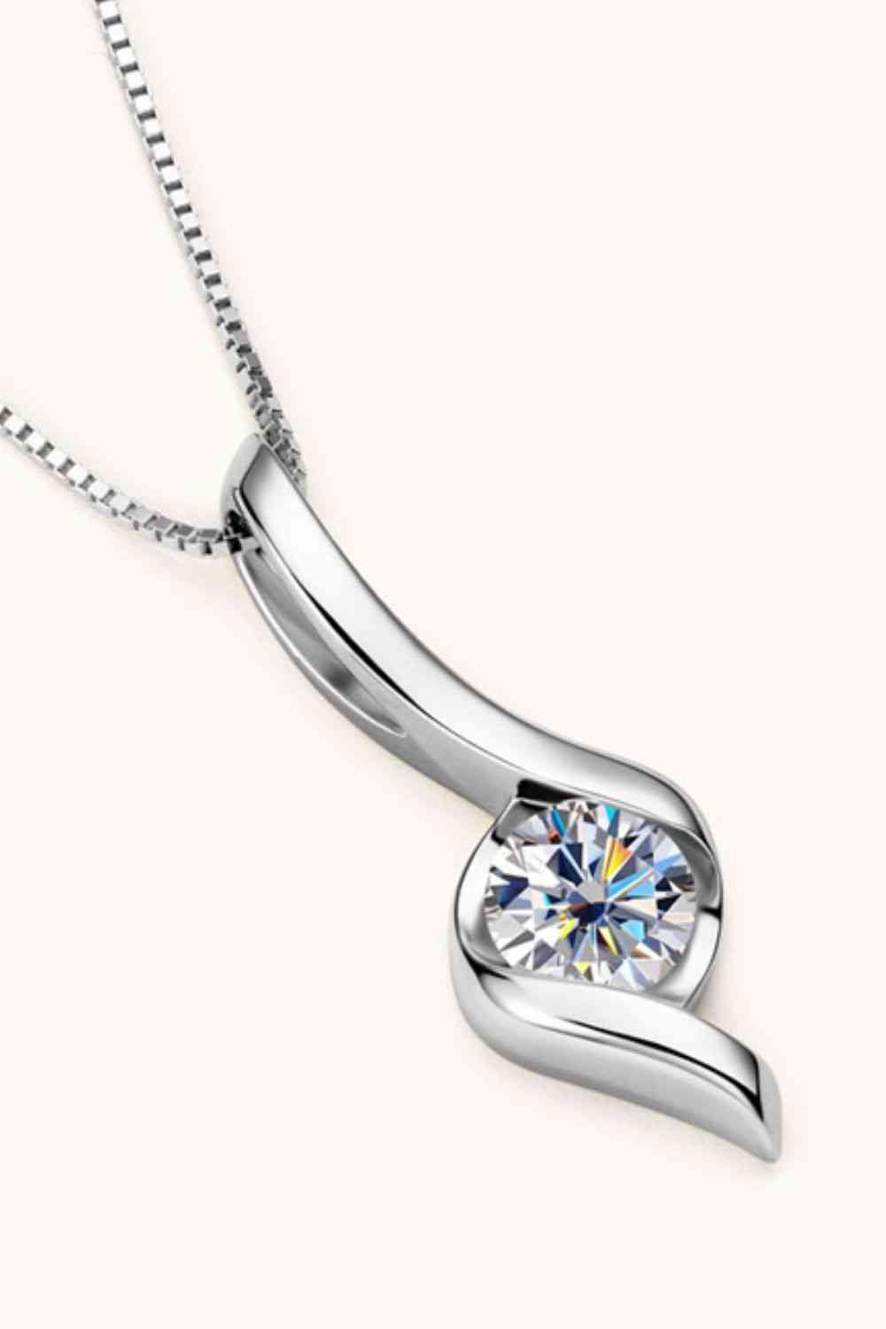 1 Carat Moissanite Necklace