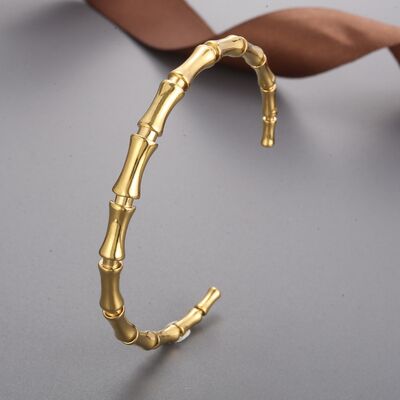 18K Gold-pPated Bamboo Shape Bracelet