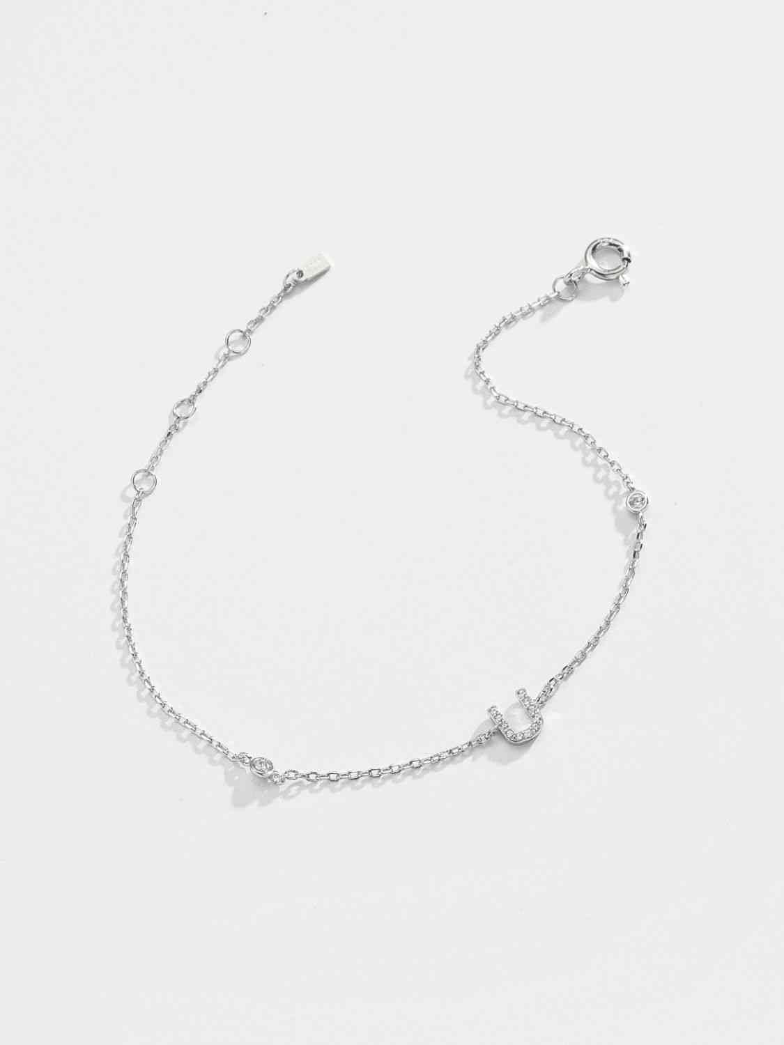 Q To U Sterling Silver Bracelet