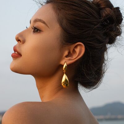 18K Gold-Pated Drop Earrings
