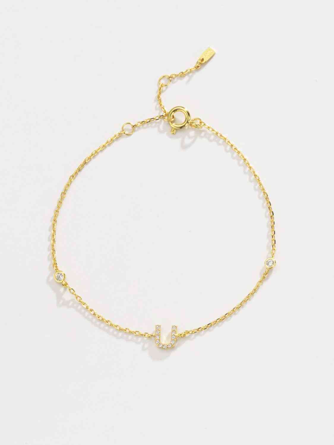 Q To U Sterling Silver Bracelet