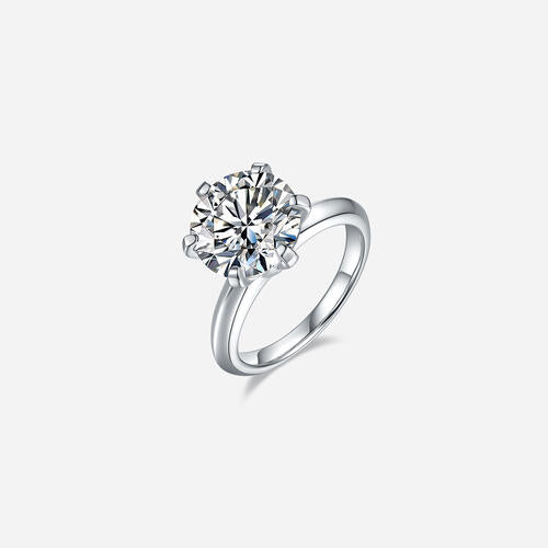 5 Carat Moissanite Sterling Silver Ring