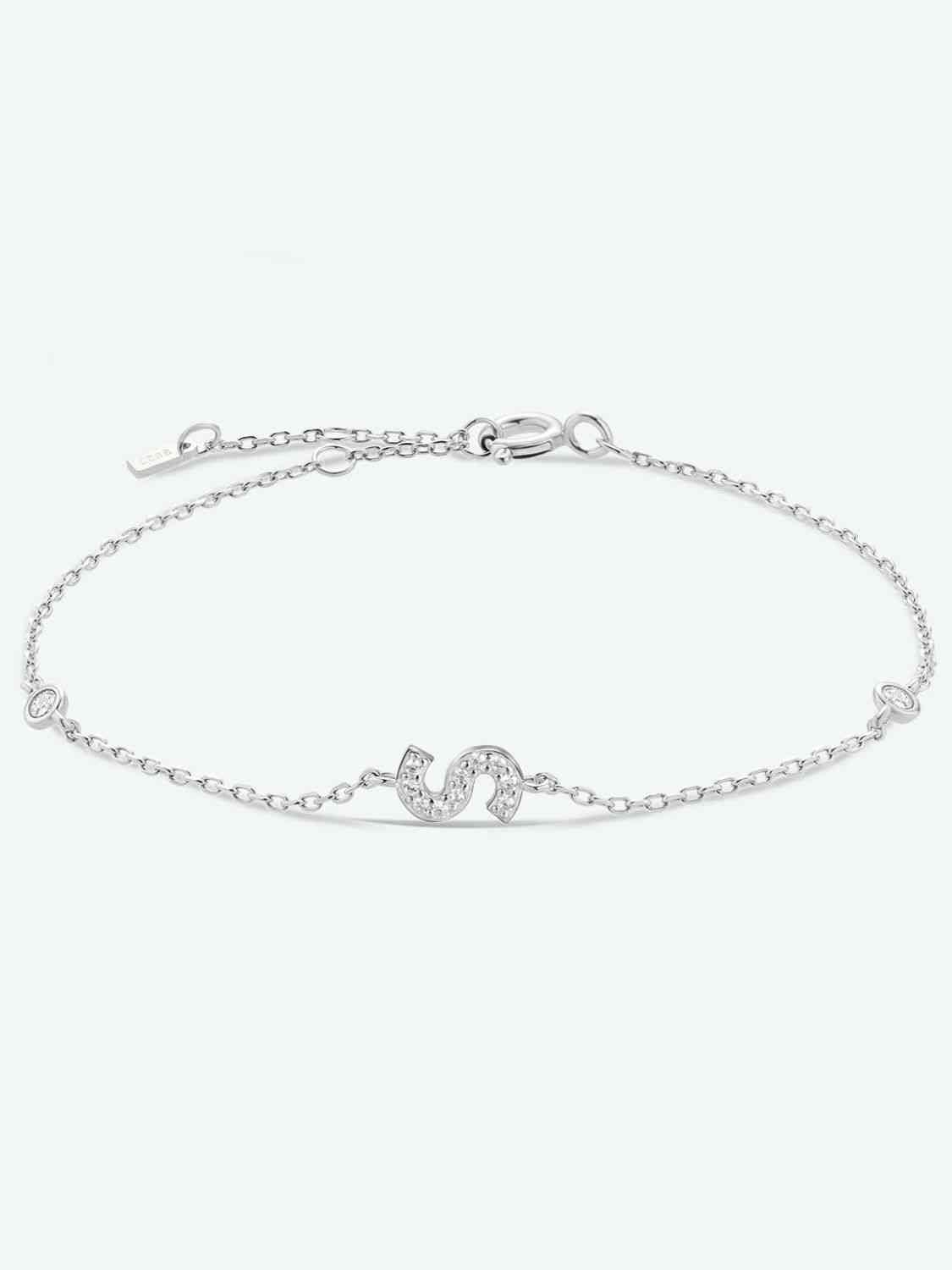 Q To U Sterling Silver Bracelet