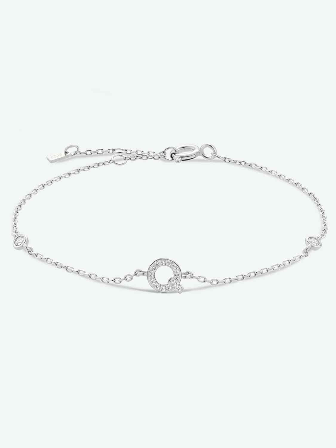 Q To U Sterling Silver Bracelet