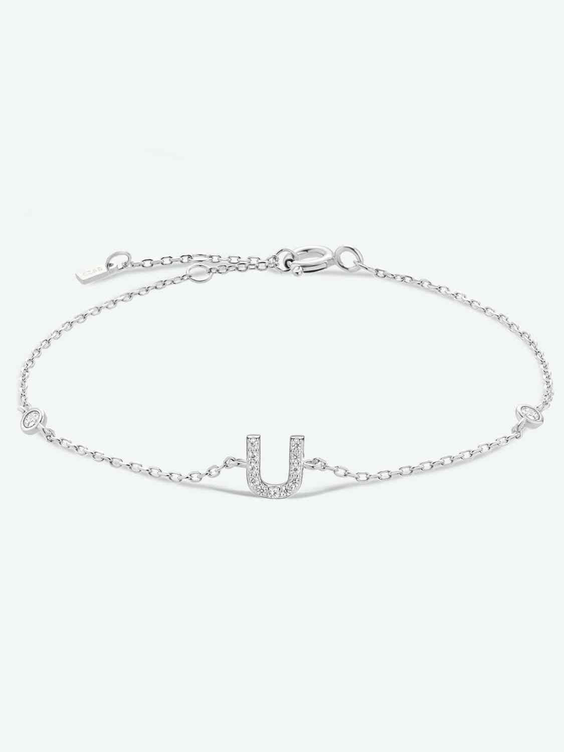Q To U Sterling Silver Bracelet