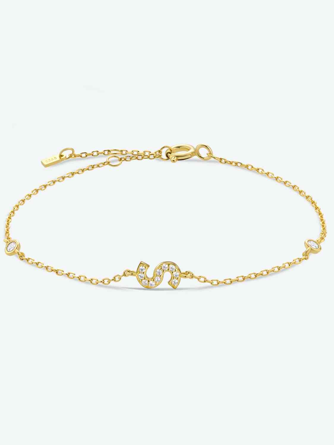 Q To U Sterling Silver Bracelet