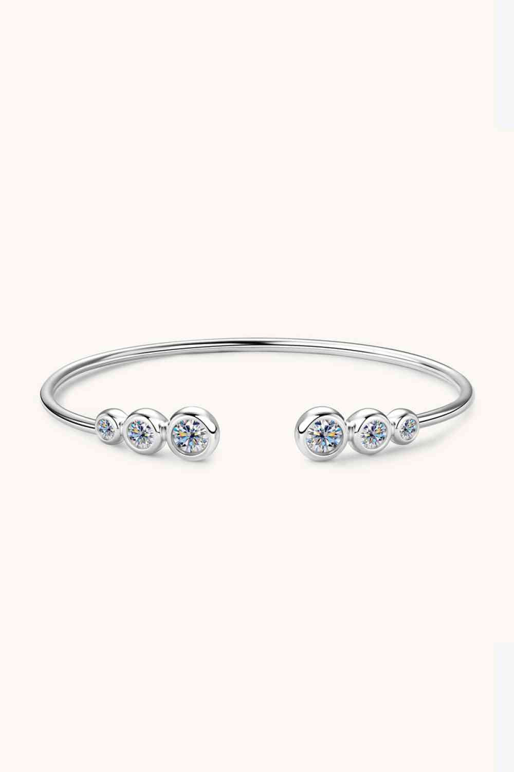 1.8 Carat Moissanite Sterling Silver Bracelet
