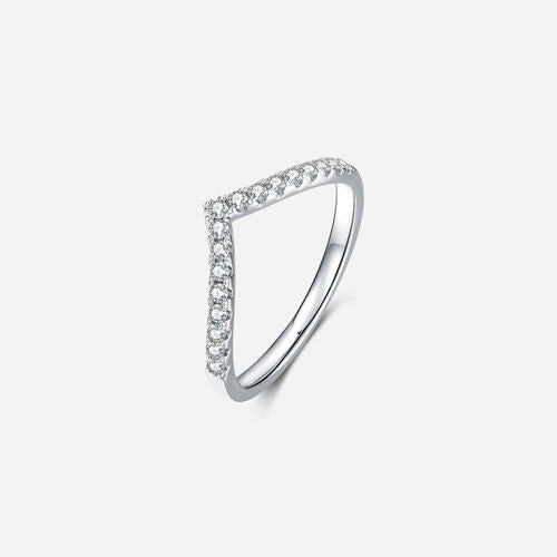 Moissanite Sterling Silver Ring