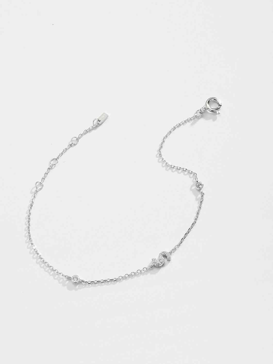 Q To U Sterling Silver Bracelet
