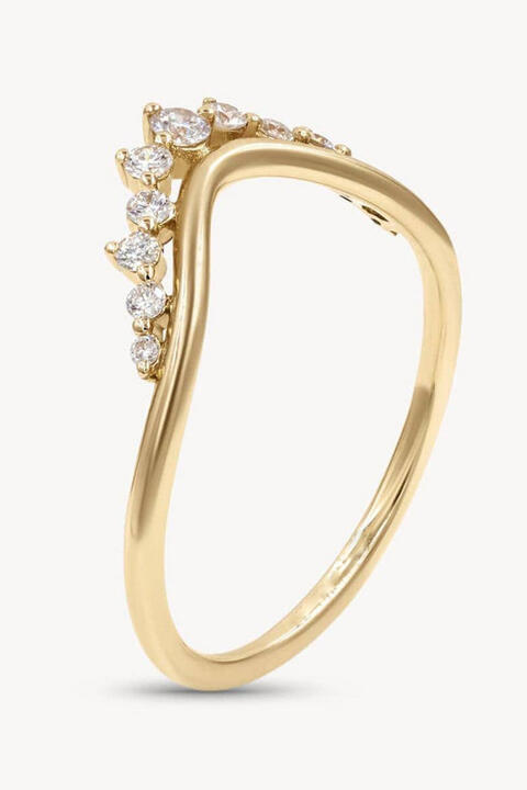 Zircon 18K gold-plated Ring